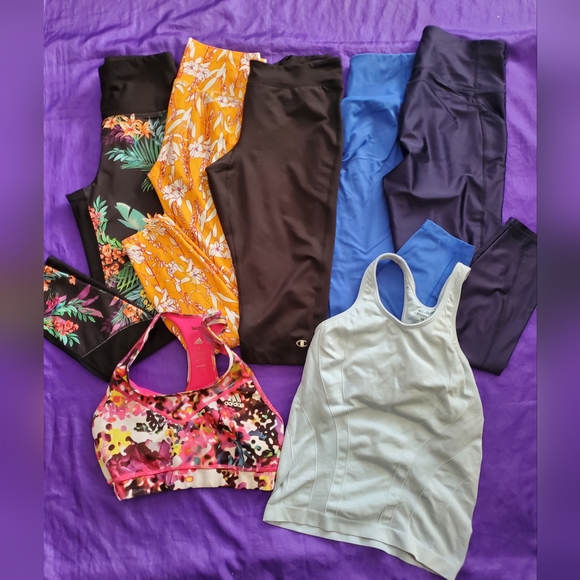 adidas Pants - Medium 7 lot active wear pants tops adidas fabletics yoga workout champion ect